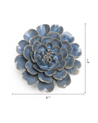 Blue Marigold ceramic wall flower  — Japan collection — designed in Toronto by Chive Studio