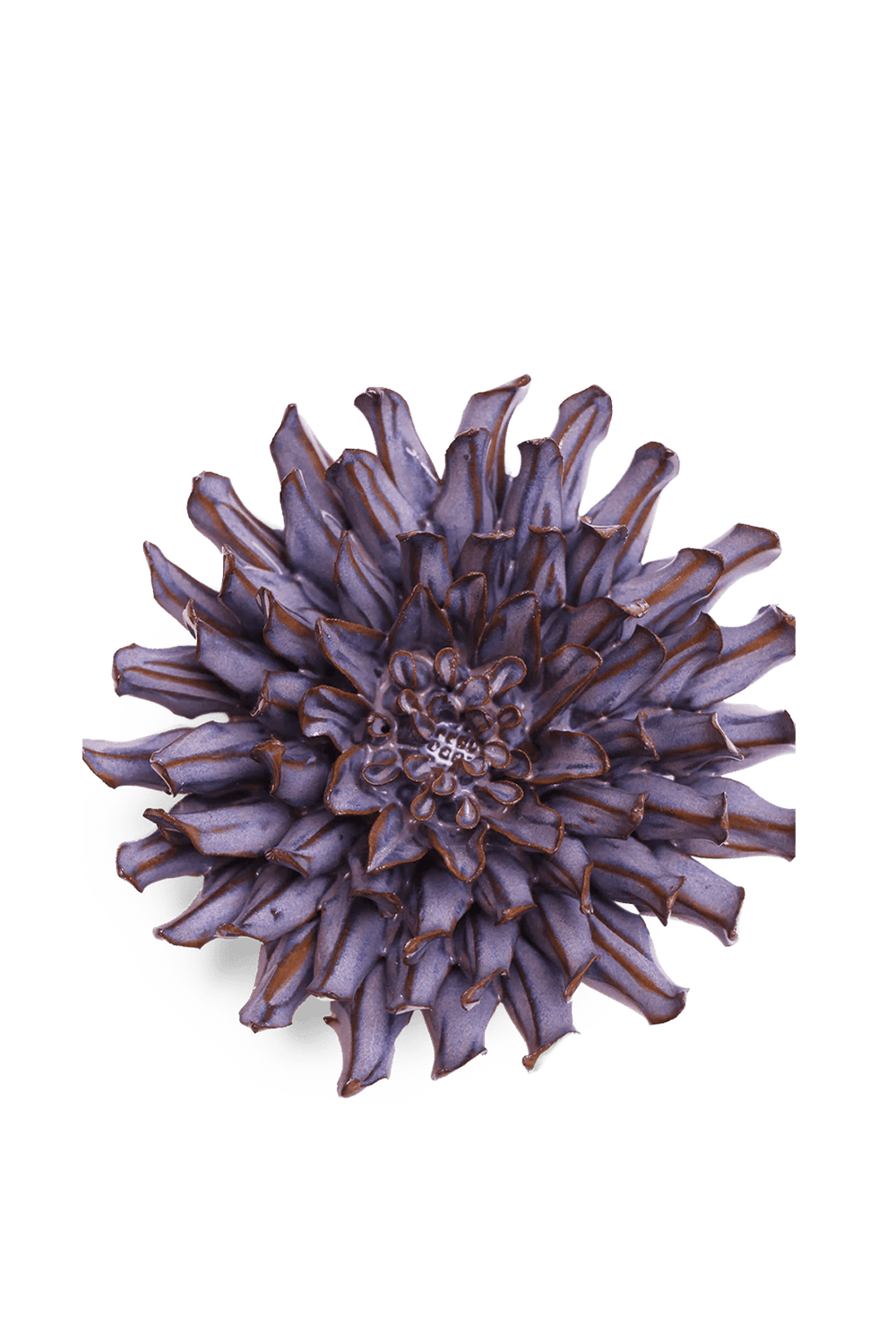 Violet Blue Fleur De Lis ceramic wall flower  — Japan collection — designed in Toronto by Chive Studio