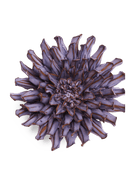 JA22 Violet Blue Fleur De Lis Mum - Chive Ceramics Studio - Ceramic Flowers - Chive Ceramics Studio