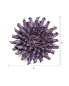 Violet Blue Fleur De Lis ceramic wall flower  — Japan collection — designed in Toronto by Chive Studio