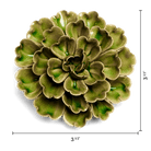 Avocado Green Petunia ceramic wall flower  — Japan collection — designed in Toronto by Chive Studio