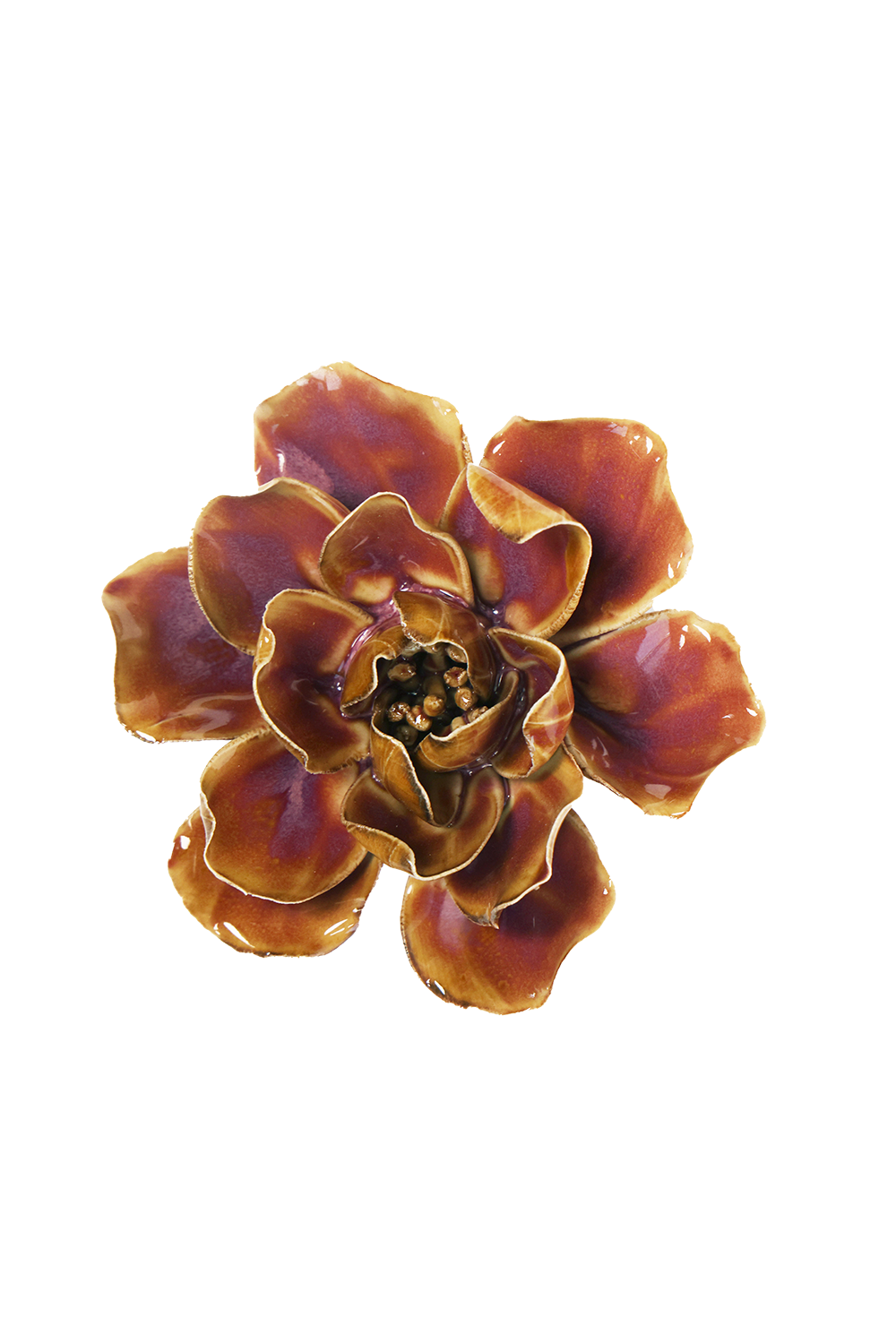 Caramel Caramel Violet ceramic wall flower - Japan collection - Chive Ceramics Studio