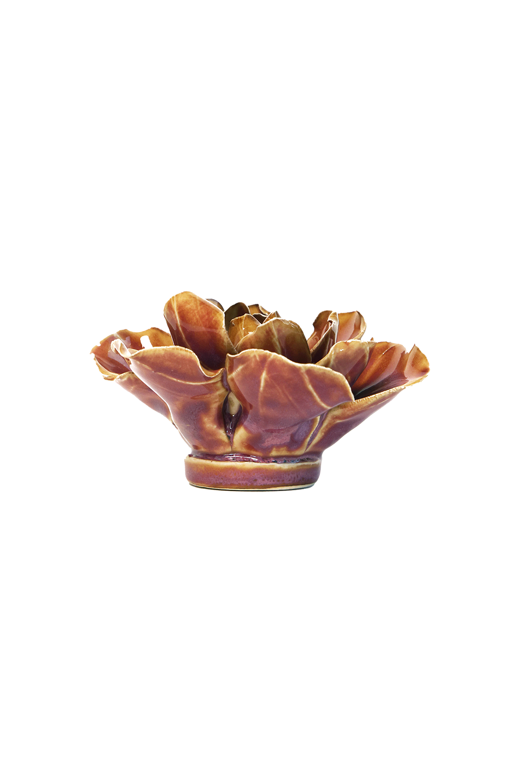 Caramel Caramel Violet ceramic wall flower - Japan collection - Chive Ceramics Studio