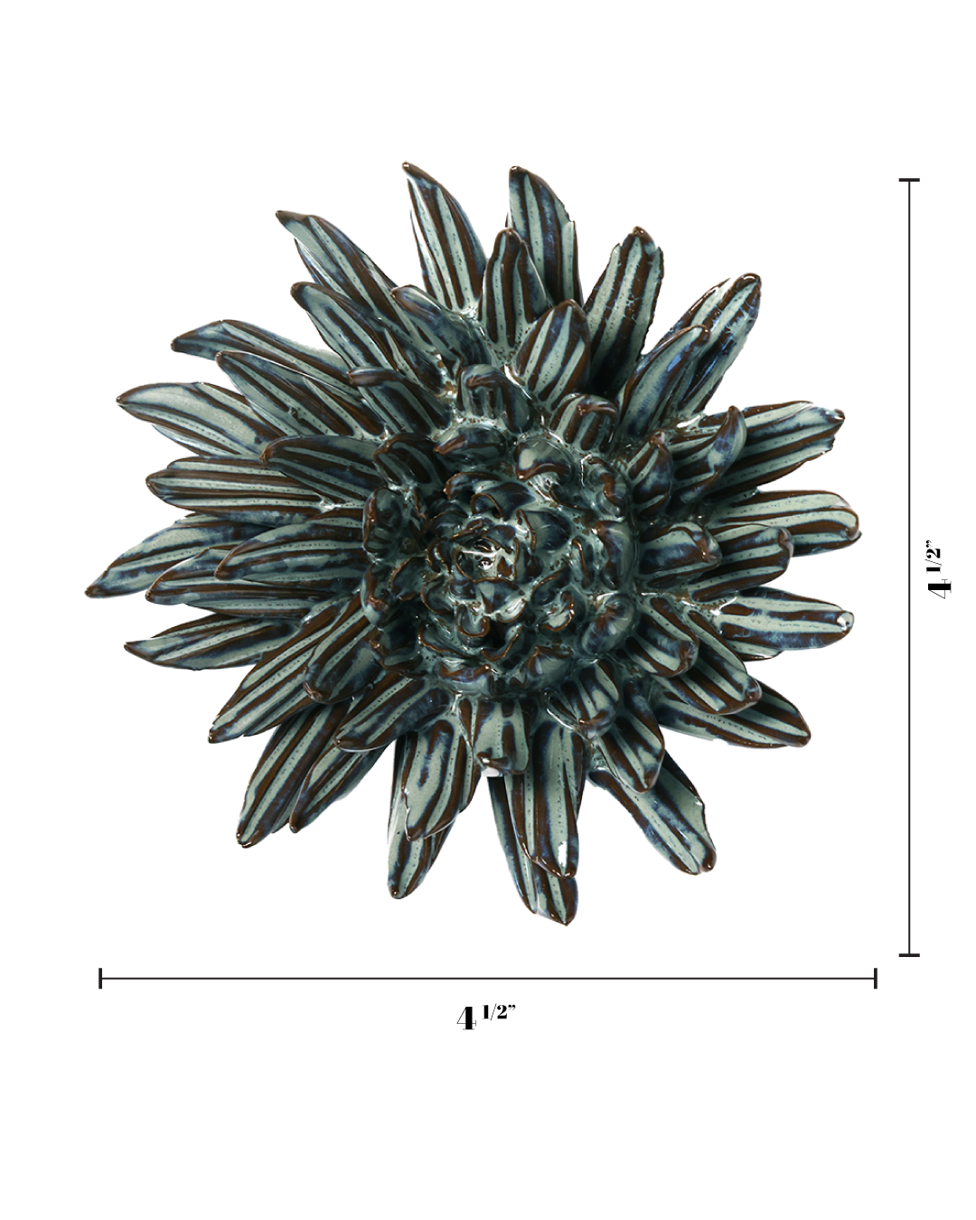 Blue Mum ceramic wall flower - Japan collection - Chive Ceramics Studio