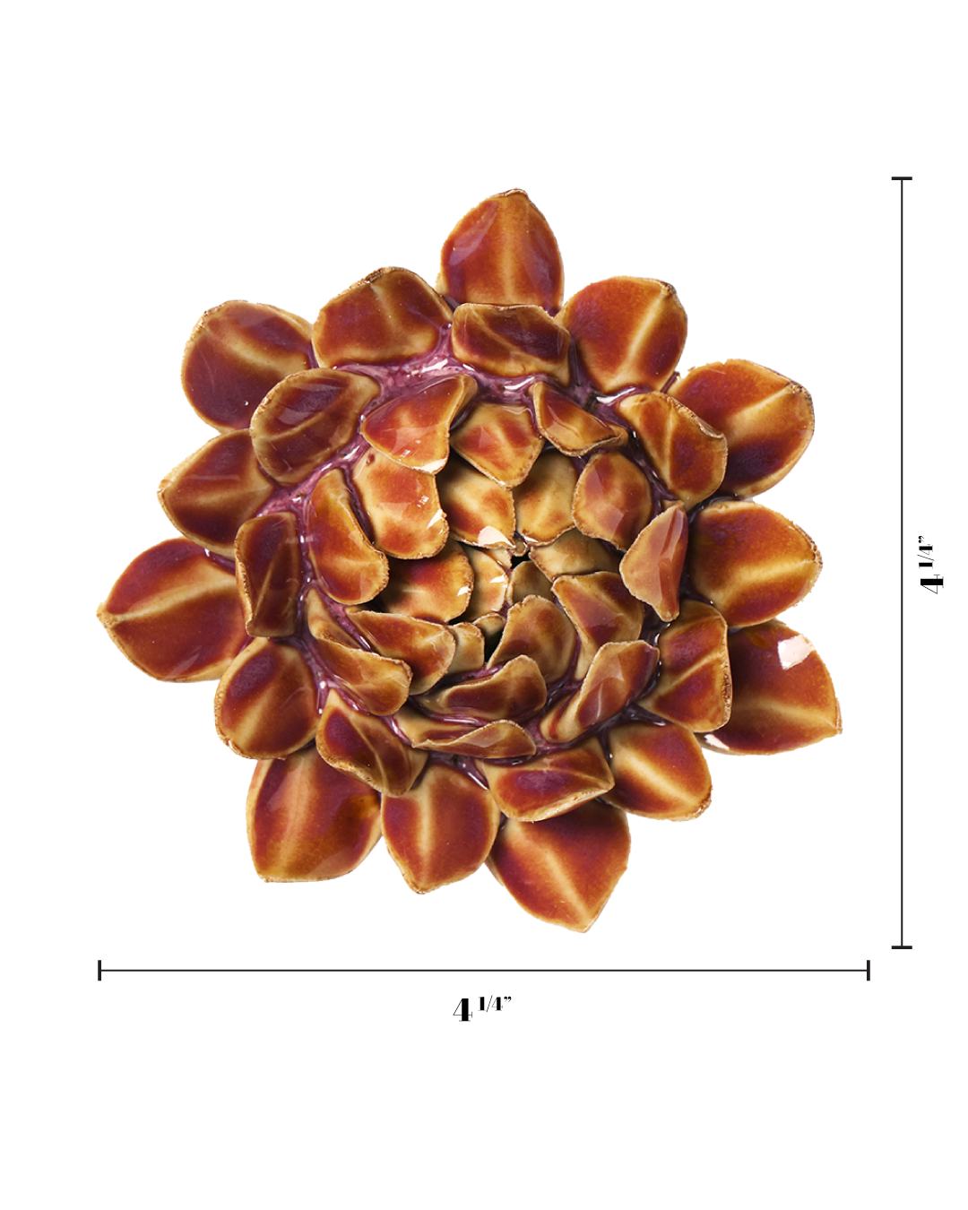 Caramel Protea ceramic wall flower - Japan collection - Chive Ceramics Studio