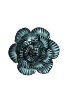 Navy Blue Cabbage Flower ceramic wall flower - Japan collection - Chive Ceramics Studio