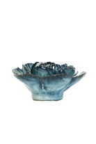 Navy Blue Cabbage Flower ceramic wall flower - Japan collection - Chive Ceramics Studio
