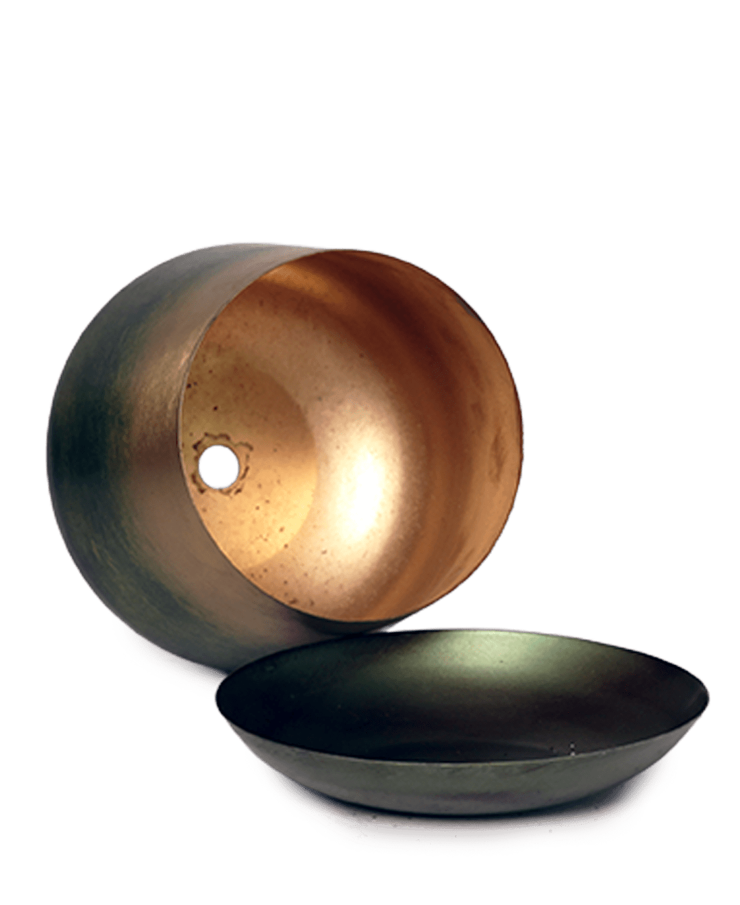 Joe Metal Pot With Drainage Hole | 3 & 5 inch - Chive Ceramics Studio - Pots - Chive Ceramics Studio