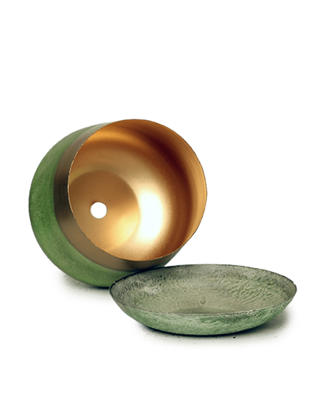 Joe Metal Pot With Drainage Hole | 3 & 5 inch - Chive Ceramics Studio - Pots - Chive Ceramics Studio