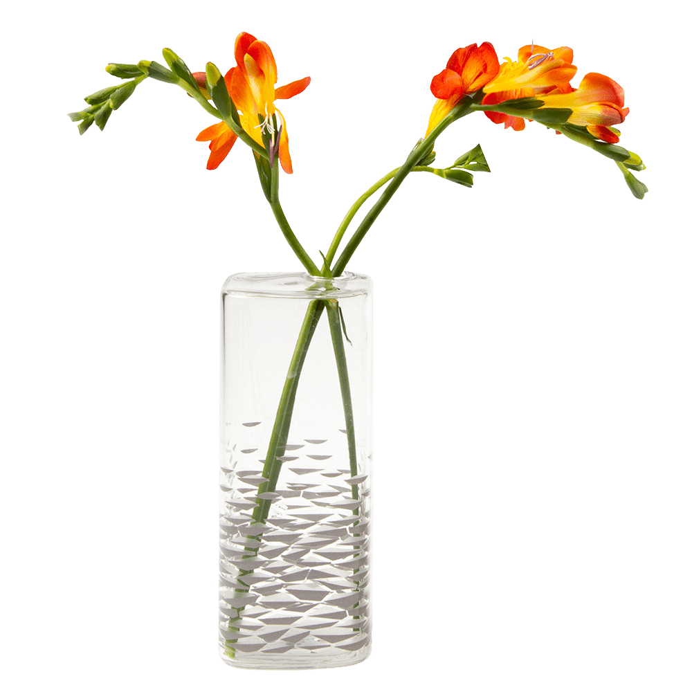 Decal Glass Modern Flower Vase - Chive Ceramics Studio - Vases - Chive US