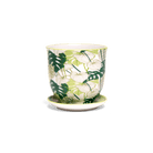 Liberte Porcelain Pot And Saucer 3.25" - Chive Ceramics Studio - Pots - Chive Ceramics Studio