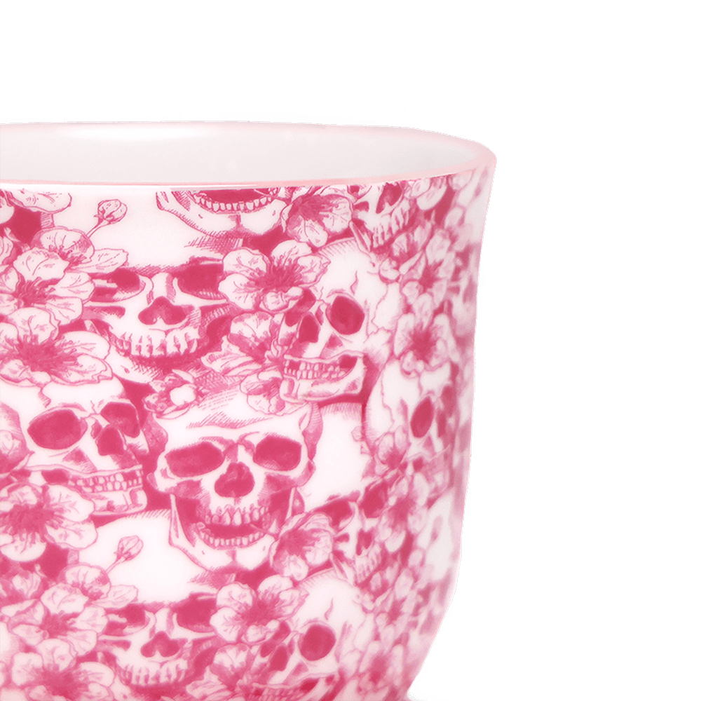 Liberte Porcelain 4.25" Pot And Saucer - Chive Ceramics Studio - Pots - Chive Ceramics Studio