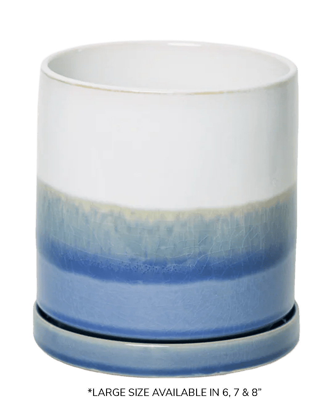 Large Minute Ceramic Pots & Saucer | 6", 7" & 8" Indoor Planter - Chive Ceramics Studio - Pots - Chive Ceramics Studio