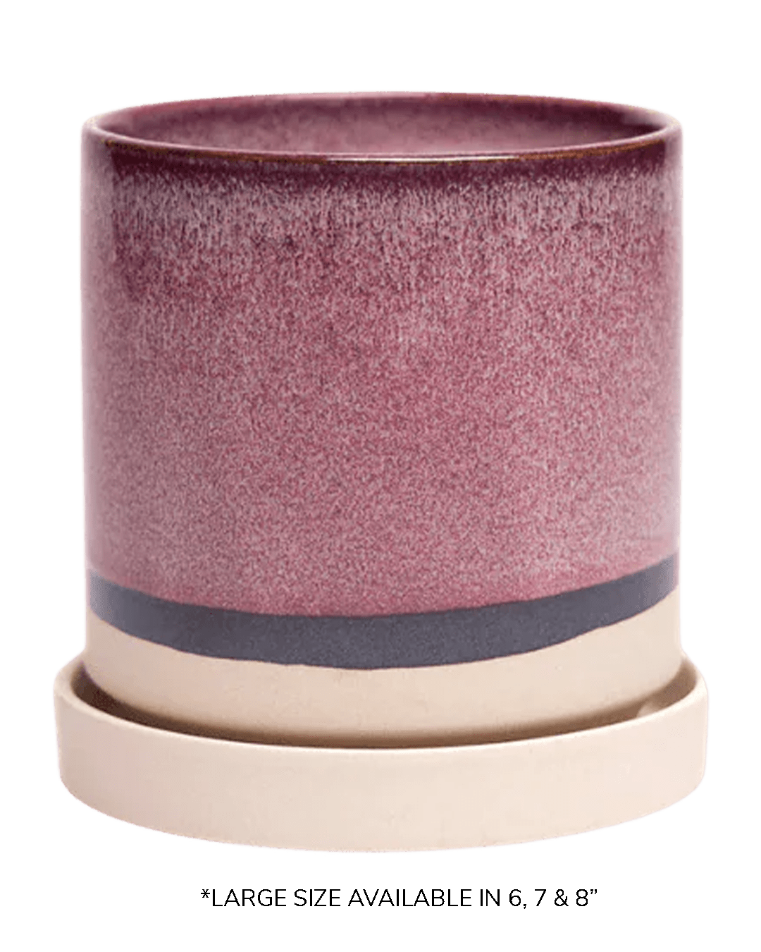 Large Minute Ceramic Pots & Saucer | 6", 7" & 8" Indoor Planter - Chive Ceramics Studio - Pots - Chive Ceramics Studio