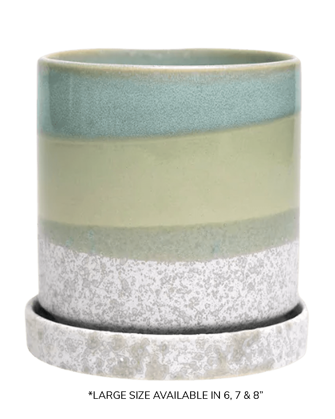 Large Minute Ceramic Pots & Saucer | 6", 7" & 8" Indoor Planter - Chive Ceramics Studio - Pots - Chive Ceramics Studio