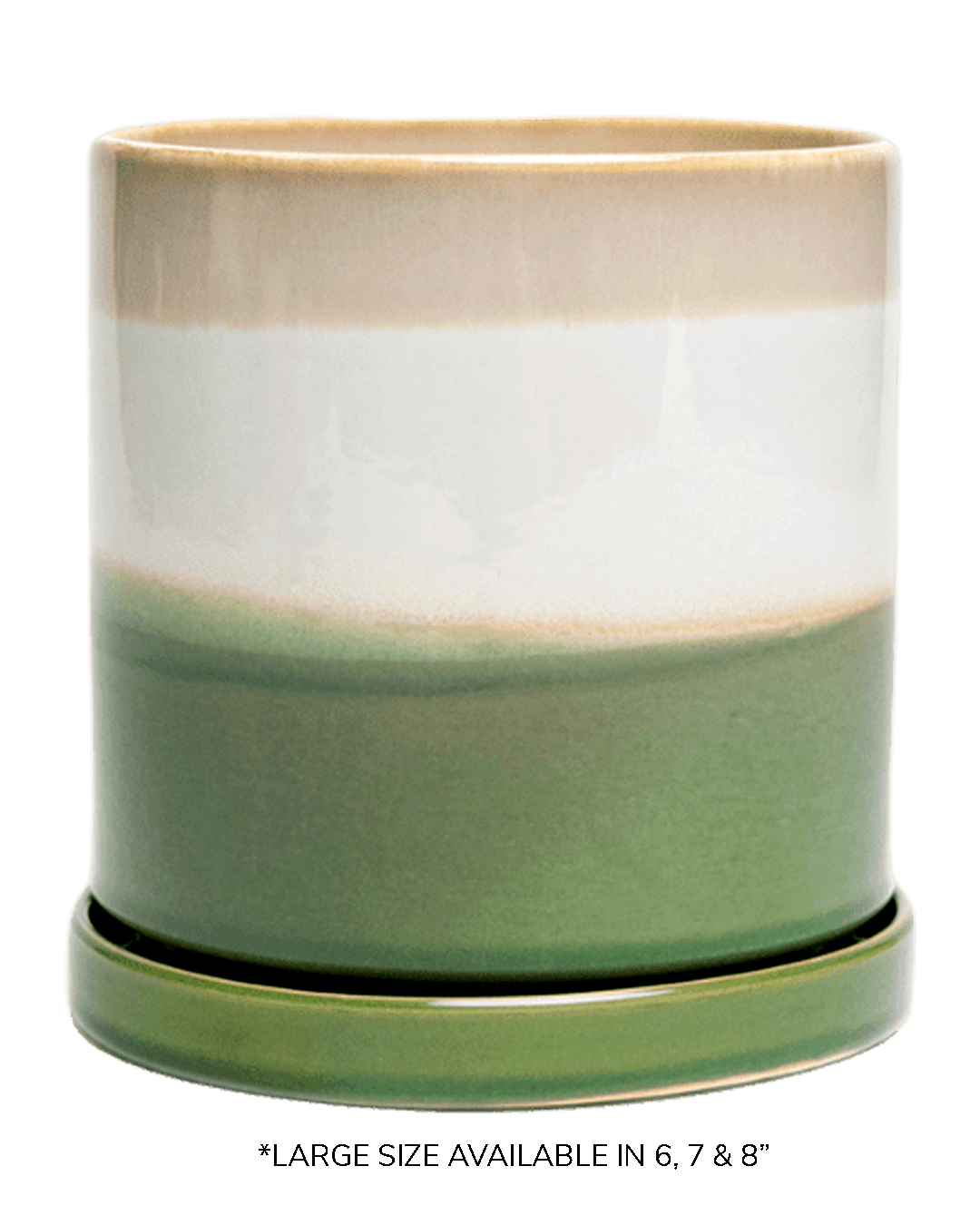 Large Minute Ceramic Pots & Saucer | 6", 7" & 8" Indoor Planter - Chive Ceramics Studio - Pots - Chive Ceramics Studio