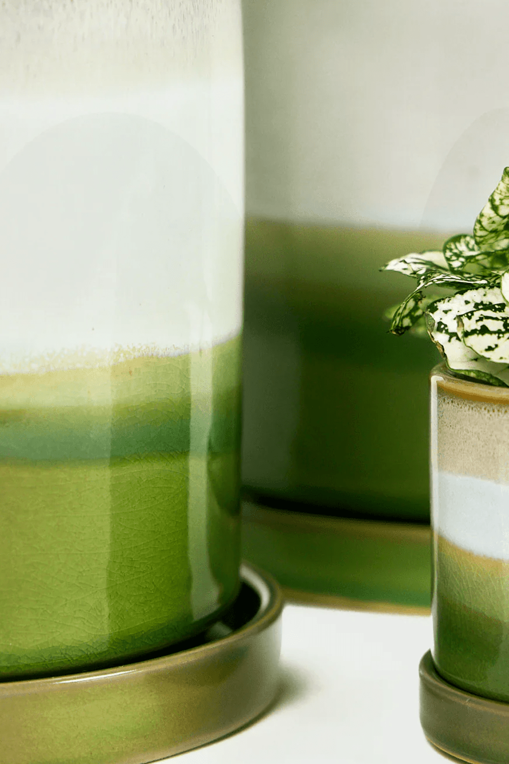 Large Minute Ceramic Pots & Saucer | 6", 7" & 8" Indoor Planter - Chive Ceramics Studio - Pots - Chive Ceramics Studio