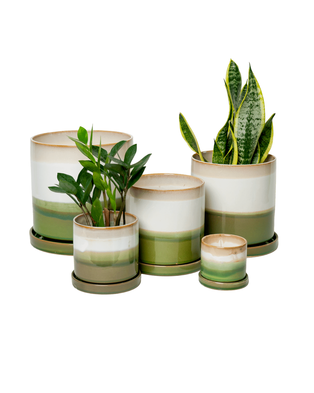 Large Minute Ceramic Pots & Saucer | 6", 7" & 8" Indoor Planter - Chive Ceramics Studio - Pots - Chive Ceramics Studio
