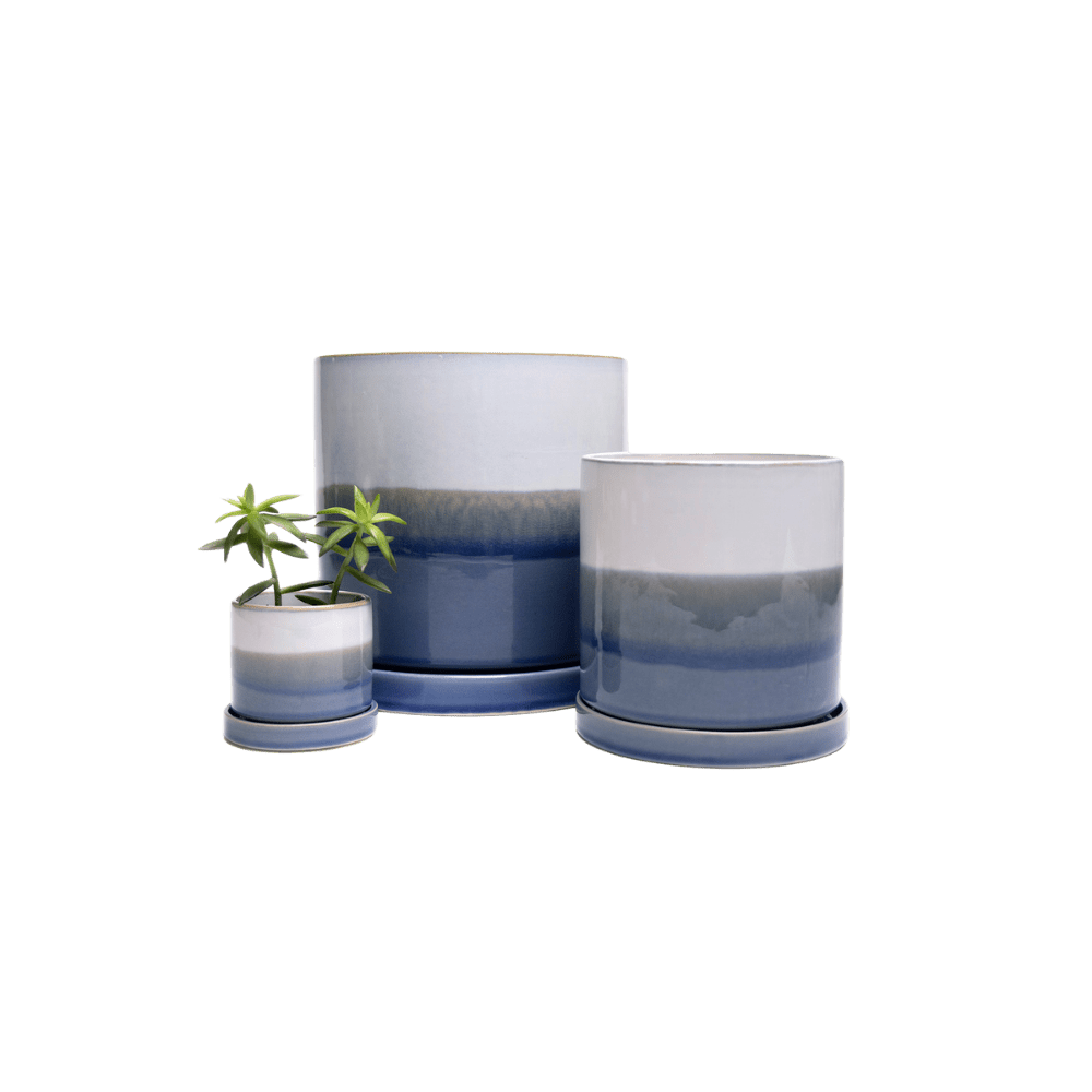 Minute Ceramic Pot And Saucer Set With Drainage - Chive Ceramics Studio - Pots - Chive Ceramics Studio