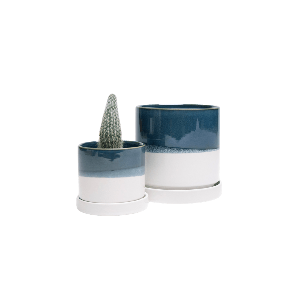 Minute Ceramic Pot And Saucer Set With Drainage | 3 & 5 inches - Chive Ceramics Studio - Pots - Chive Ceramics Studio