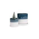 Minute Ceramic Pot And Saucer Set With Drainage | 3 & 5 inches - Chive Ceramics Studio - Pots - Chive Ceramics Studio