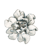 May birth flower hawthorn ceramic wall flower — Birth Flower Collection — designed in Toronto by Chive Studio