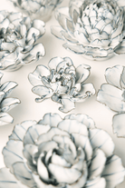 May Birth Flower - Hawthorn ceramic wall flower styled on wall — Birth Flower Collection — Chive Studio Toronto