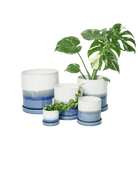 Minute Ceramic Pot And Saucer Set With Drainage | 6, 7, & 8 inch - Chive Ceramics Studio - Pots - Chive Ceramics Studio