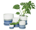 Large Minute Ceramic Pots & Saucer | 6", 7" & 8" Indoor Planter - Chive Ceramics Studio - Pots - Chive Ceramics Studio