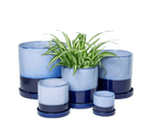 Large Minute Ceramic Pots & Saucer | 6", 7" & 8" Indoor Planter - Chive Ceramics Studio - Pots - Chive Ceramics Studio