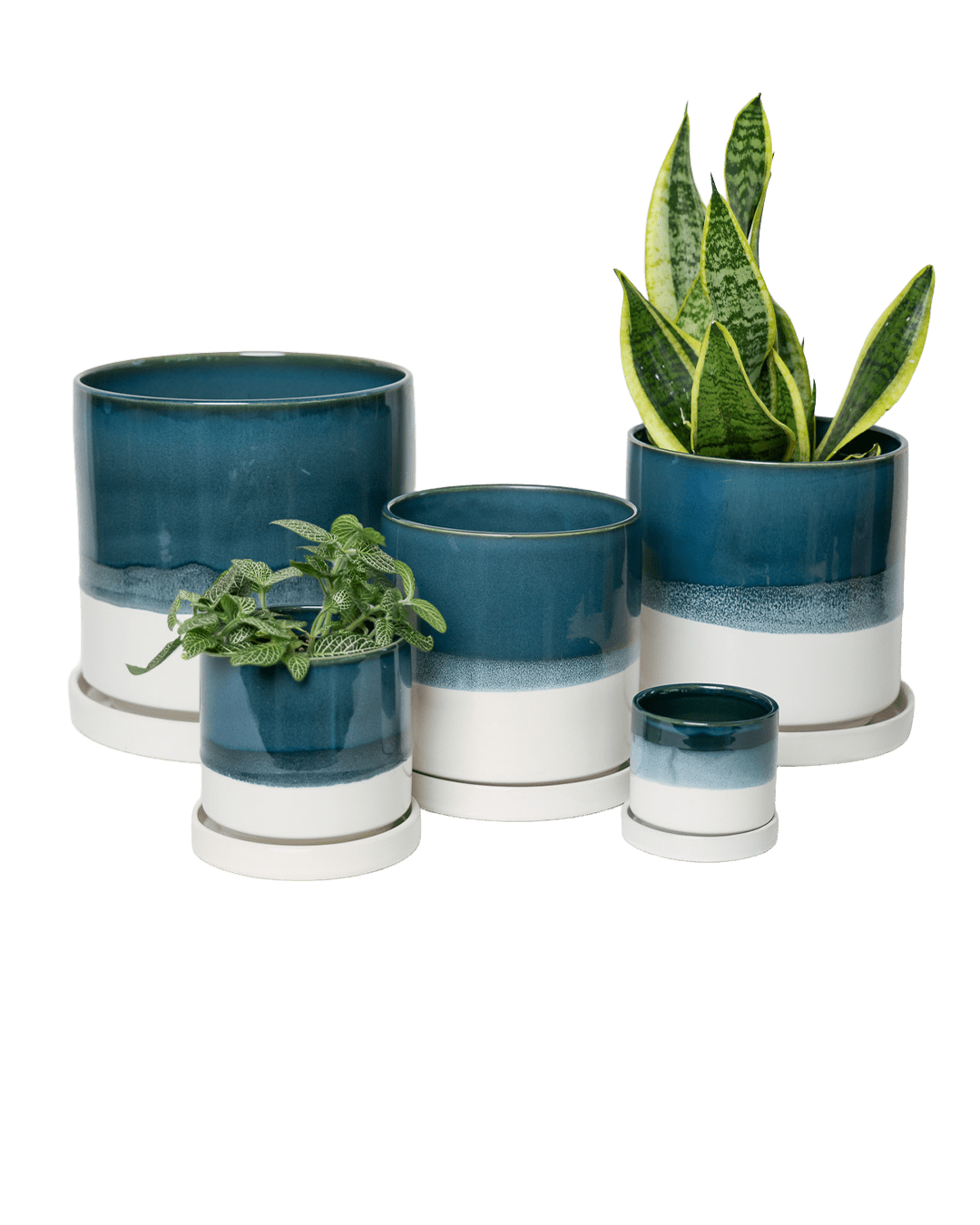 Minute Ceramic Pot And Saucer Set With Drainage | 6, 7, & 8 inch - Chive Ceramics Studio - Pots - Chive Ceramics Studio