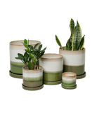 Minute Ceramic Pot And Saucer Set With Drainage | 6, 7, & 8 inch - Chive Ceramics Studio - Pots - Chive Ceramics Studio