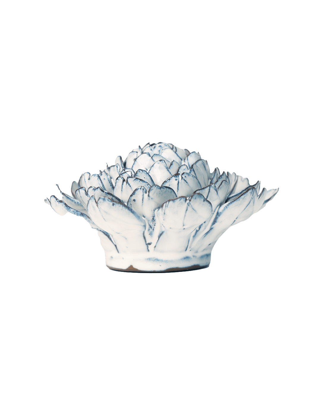 Blue White Hermione Peony ceramic wall flower — Coastal Collection — handmade by Chive Studio Toronto
