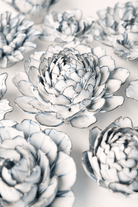 Blue White Hermione Peony - Chive Ceramics Studio - Ceramic Flowers - Chive Ceramics Studio