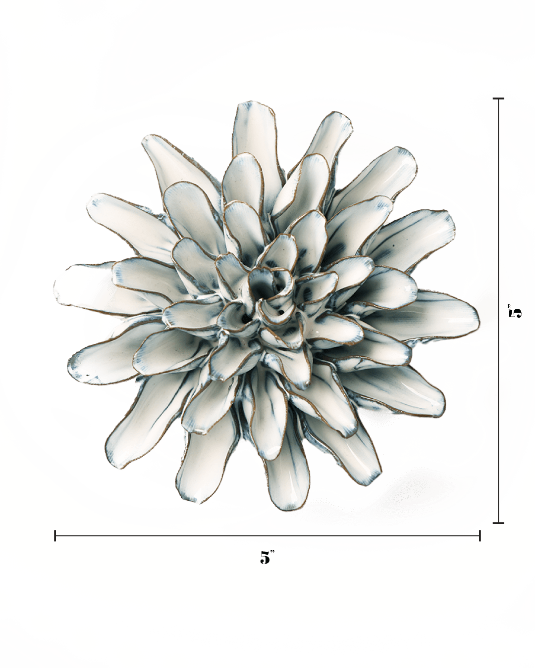 Blue White Lexi Cornflower - Chive Ceramics Studio - Ceramic Flowers - Chive Ceramics Studio