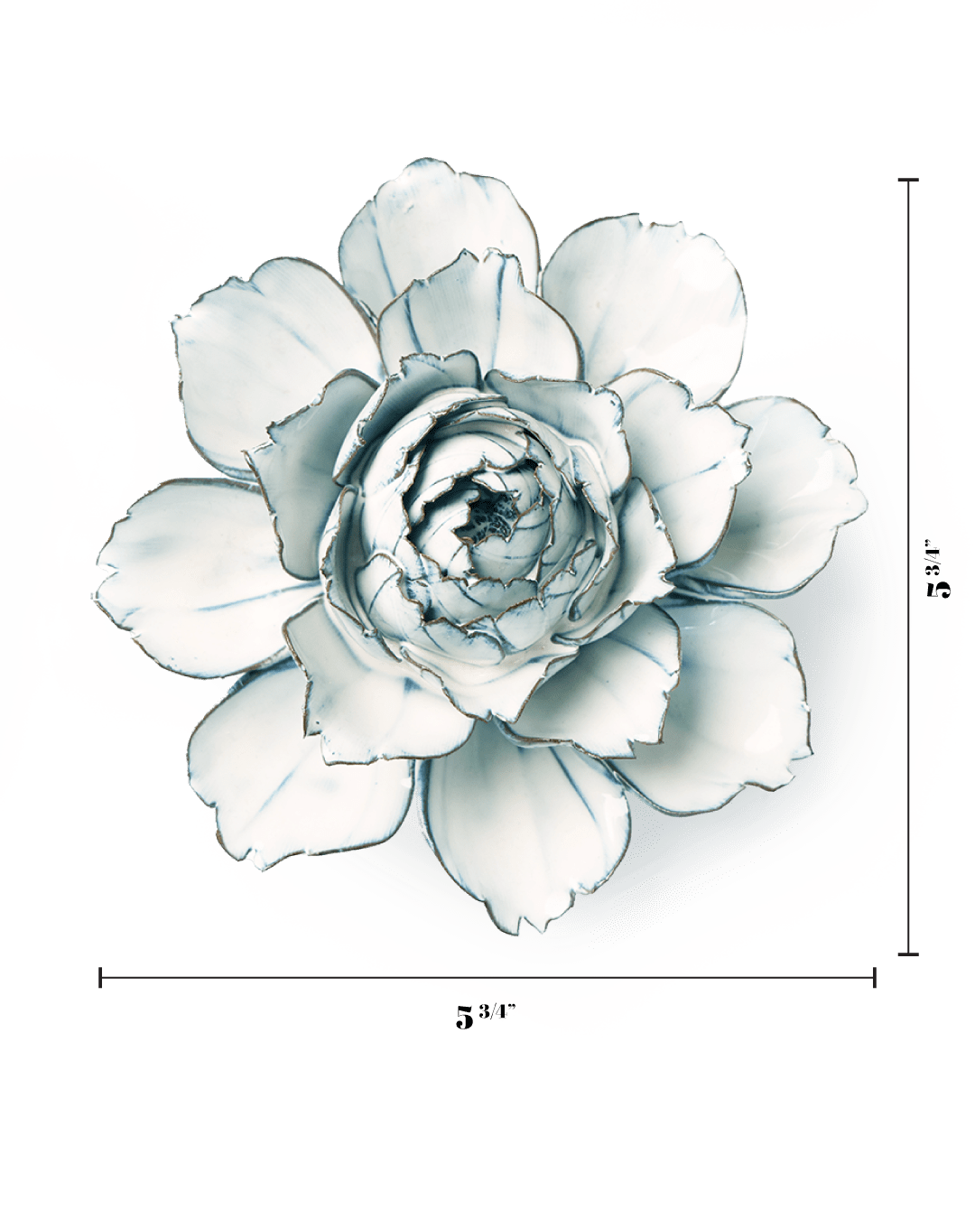 Blue White Camellia - Chive Ceramics Studio - Ceramic Flowers - Chive Ceramics Studio