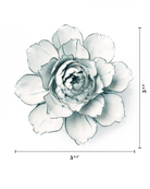 Blue White Camellia - Chive Ceramics Studio - Ceramic Flowers - Chive Ceramics Studio