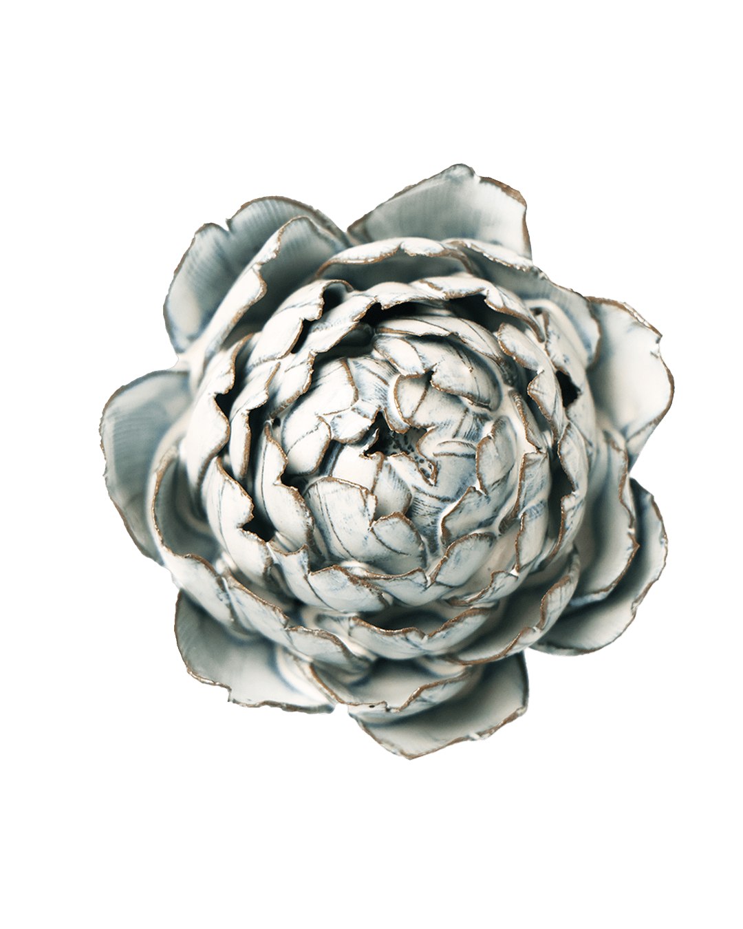 Blue White Queen Protea - Chive Ceramics Studio - Ceramic Flowers - Chive Ceramics Studio