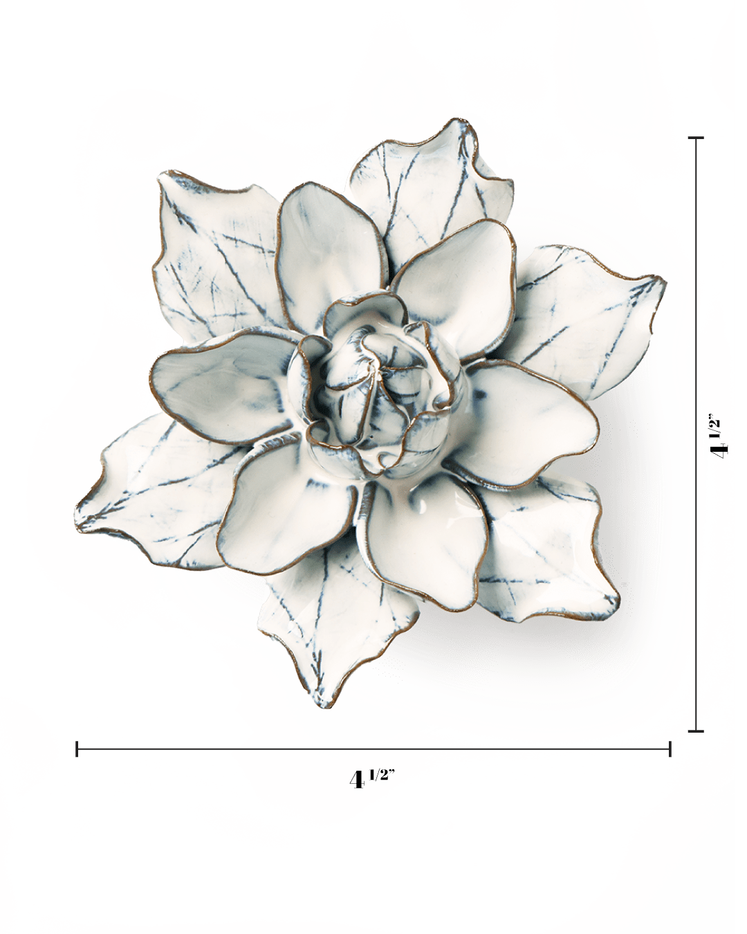 Blue White Columbine - Chive Ceramics Studio - Ceramic Flowers - Chive Ceramics Studio