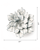 Blue White Cosmos ceramic wall flower — Coastal Collection — handmade by Chive Studio Toronto