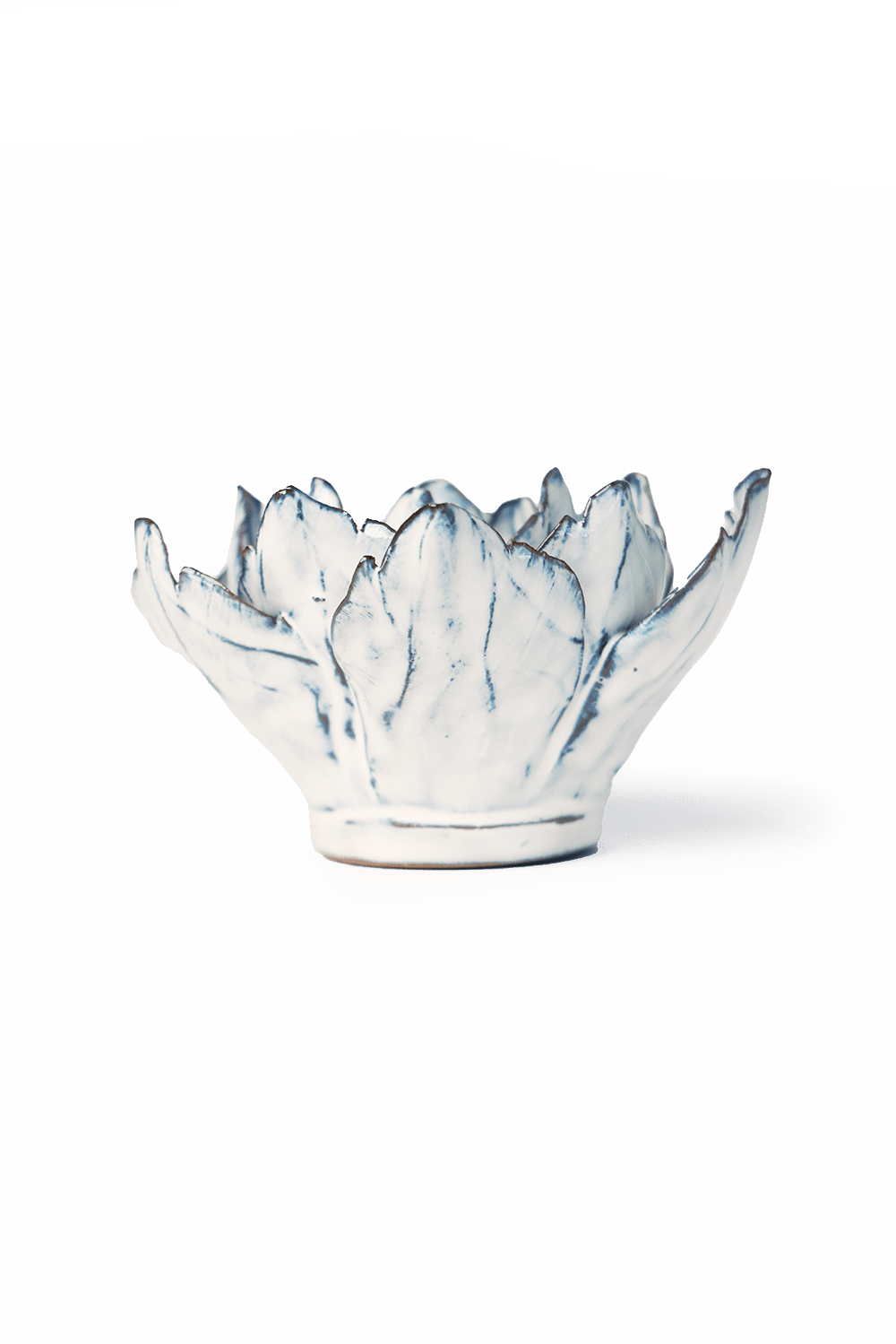 Blue White Purslane ceramic wall flower — Coastal Collection — handmade by Chive Studio Toronto