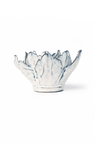 Blue White Purslane ceramic wall flower — Coastal Collection — handmade by Chive Studio Toronto