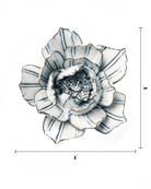 Blue White Purslane - Chive Ceramics Studio - Ceramic Flowers - Chive Ceramics Studio