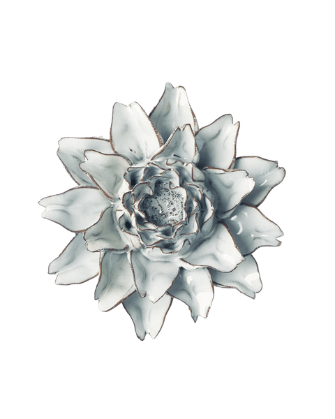 Blue White King Protea Ceramic Wall Flower | Chive