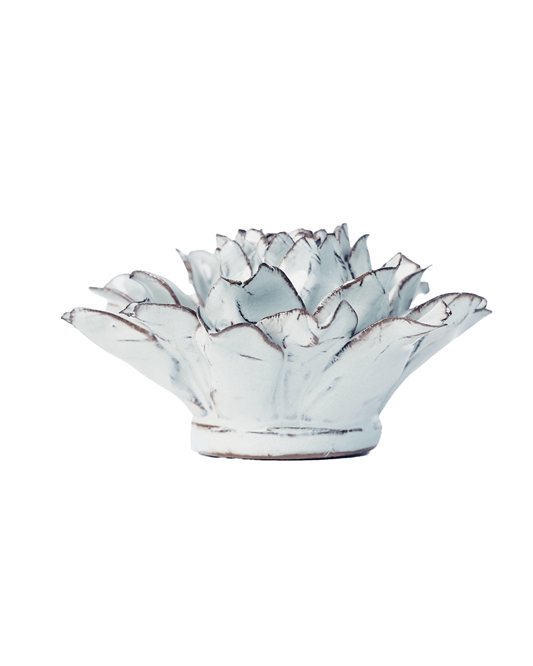 Blue White King Protea ceramic wall flower — Coastal Collection — handmade by Chive Studio Toronto