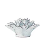 Blue White King Protea ceramic wall flower — Coastal Collection — handmade by Chive Studio Toronto