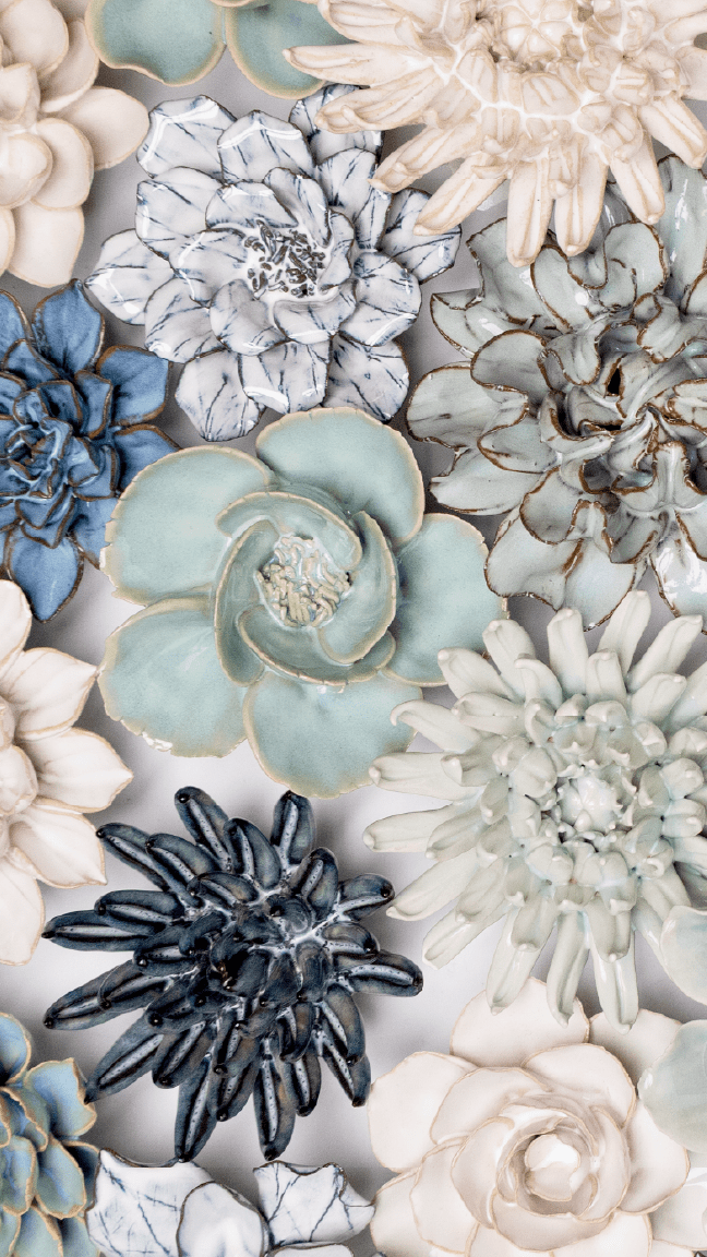 Newport - Ceramic Flower Curated Collection - Chive Ceramics Studio - Ceramic Flower Sets - Chive Ceramics Studio