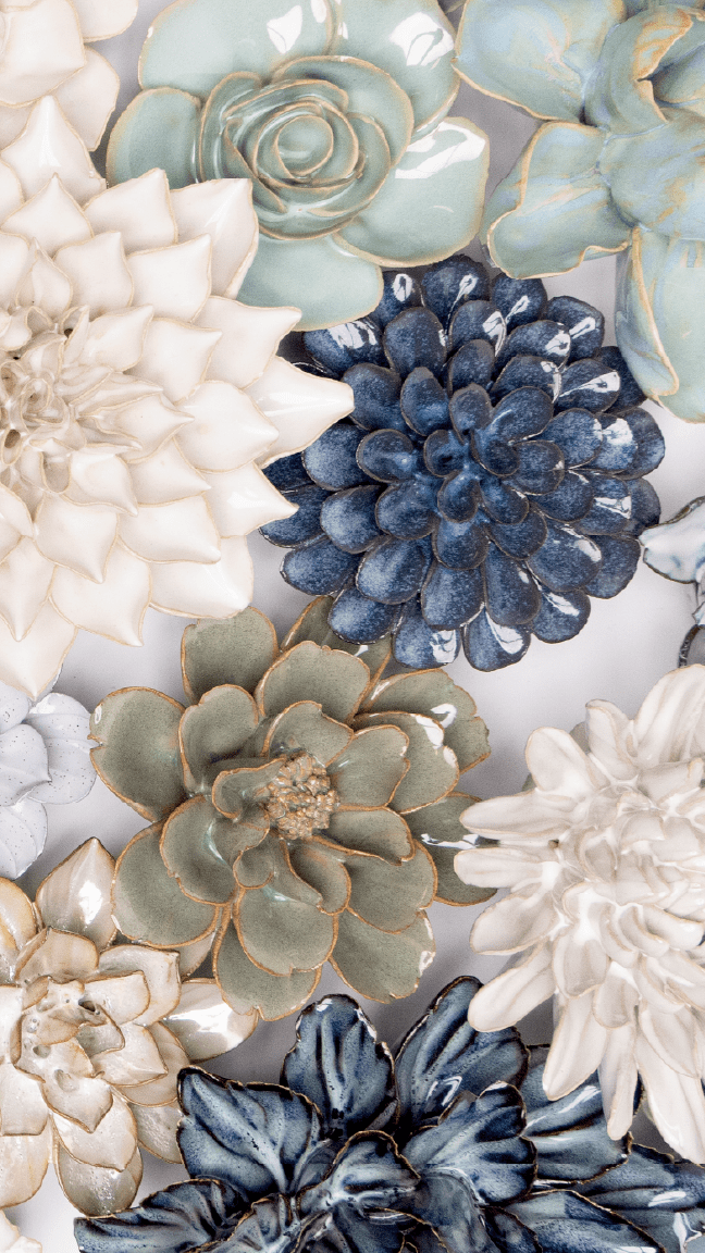 Hampton - Ceramic Flower Curated Collection - Chive Ceramics Studio - Ceramic Flower Sets - Chive Ceramics Studio