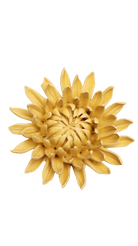 November Birth Flower - Chrysanthemum ceramic wall flower — Birth Flower Collection — handmade by Chive Studio Toronto