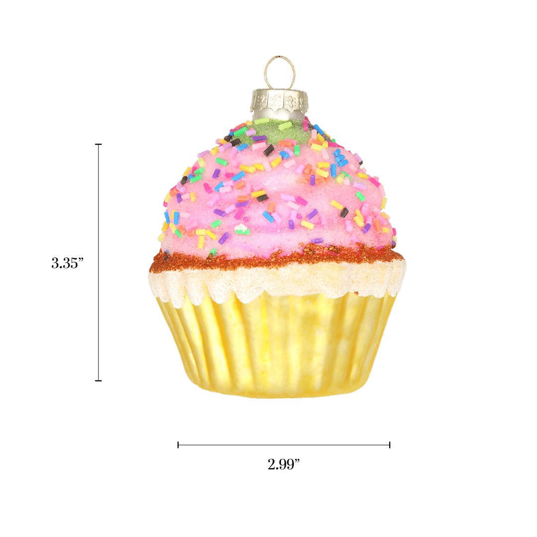 Chocolate Cupcake Ornament - Chive Ceramics Studio - Glass Ornaments - Chive Wholesale